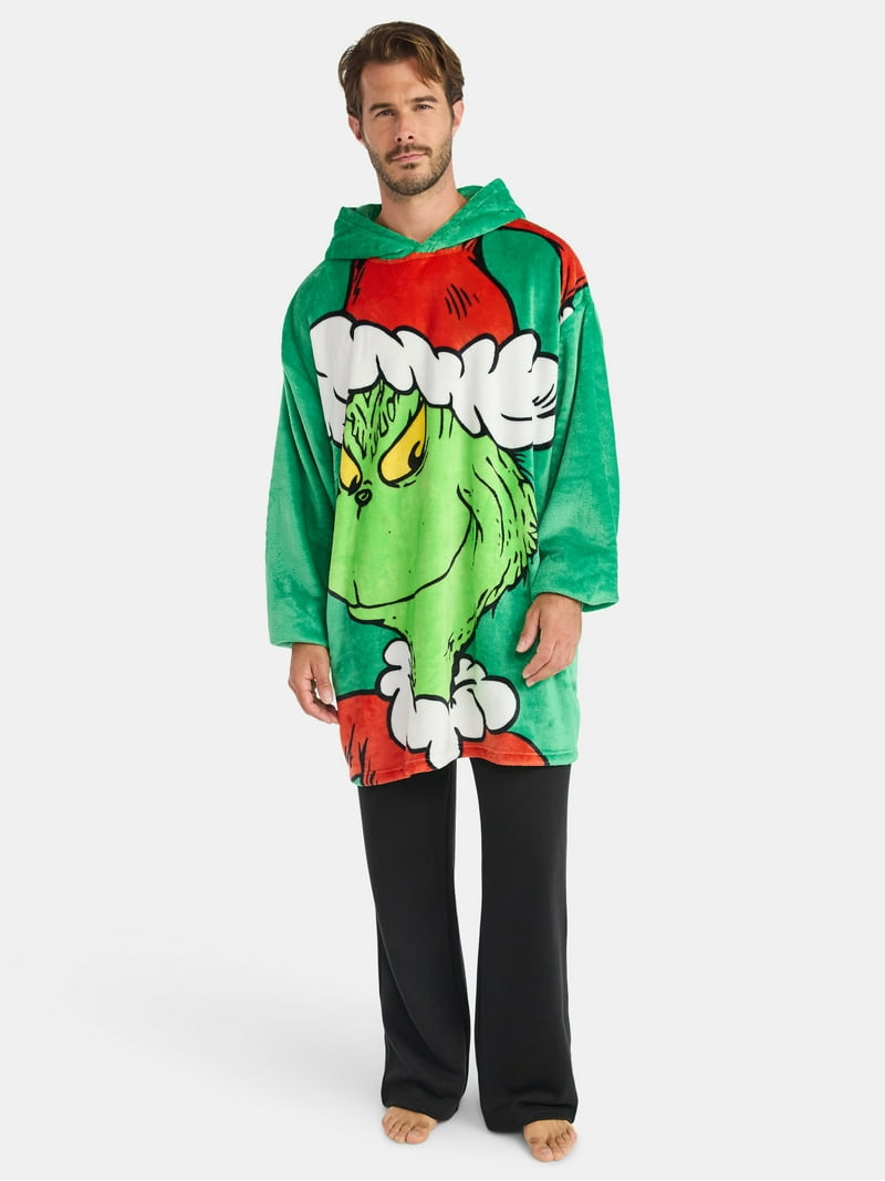Dr. Seuss The Grinch Men's and Big Men's Oversized Plush Sleeper