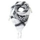 thumbnail image 1 of CAIROYAR Pañuelo Keffiyeh Shemagh Palestino Original Árabe Kufiya Blanco Negro Nuevo, 1 of 7