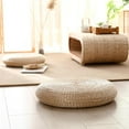thumbnail image 7 of Sitting Floor Pouf Cushion Pillow: Floor Pillow, Floor Cushions for Adults, 16 Inch/40 cm Round Natural Straw Handmade Breathable Tatami Sitting Cushion, for Home Decor, Meditating, Kneeling, Yoga, 7 of 7