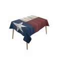 thumbnail image 2 of Vintage Star Country Tablecloth Rectangle Table Cloth 52x70, Waterproof Outdoor Table Cloth Covers Decorative Table Protector, American Flag Blue Red Washable Table Cover for Kitchen Dinning Party, 2 of 8