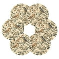 thumbnail image 7 of Yayeee 6 PCS Drink Coasters with Holder Set Woven Absorbent Round Tabletop Hot Pad, Green Birds, 7 of 7