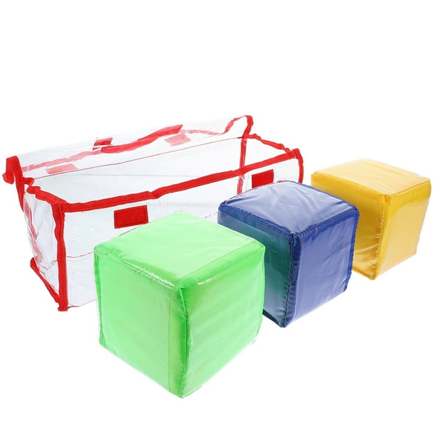 Dados de 3 piezas con bolsillos para la educación en el aula dados de cubo juego de dados