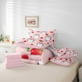 thumbnail image 6 of Castle Fairy Cute Hedgehog Girl 7-Piece Twin Bedding Sets,Red Strawberry Bedding Comforter Set,Polka Dots Breathable Sheet Sets,Ultra Soft Home Decor, 6 of 8