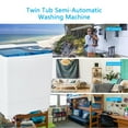 thumbnail image 6 of Gymax Portable Semi-automatic Washing Machine 26 lbs Twin Tub Laundry Washer Blue, 6 of 10