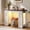 White & Walnut, variant on Homieasy 47'' Farmhouse Console Table with Charging Station and LED Lights for Hallway, Entryway, Living Room, Cracked Oak
