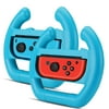 Nintendo Switch Wheel for Joy-Con Controller (Set of 2) - Racing Steering Wheel Controller Accessory Grip Handle Kit Attachment (Blue) - Nintendo Switch