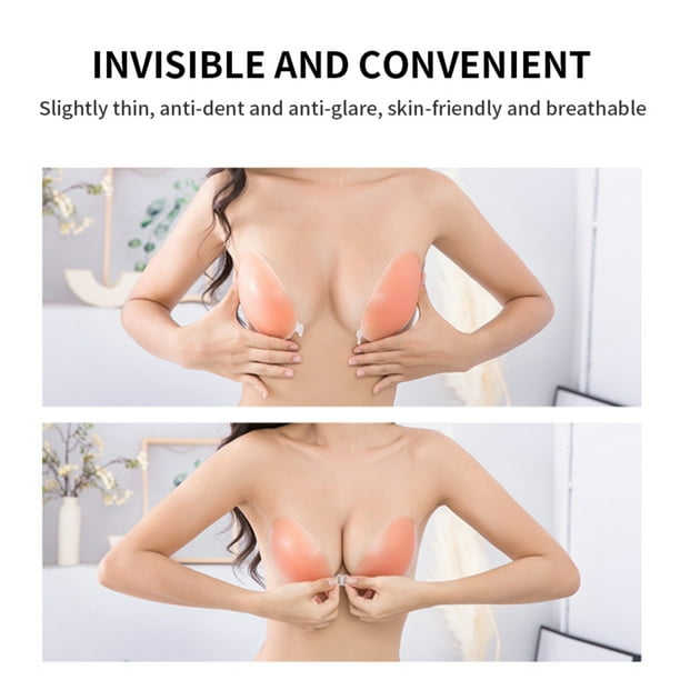 Black Pasties Push up Strapless Sticky Bra Lift up Backless Double Sided  Adhesive Bra Air Invisible (Beige, One Size) at  Women's Clothing  store