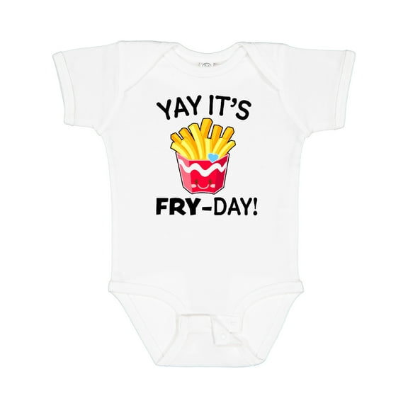 Inktastic Yay Its Fry Day with Cute French Fries Boys or Girls Baby Bodysuit