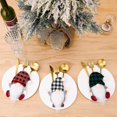 thumbnail image 4 of Funda para cubiertos de Navidad, funda para cubiertos de Papá Noel, funda para cortador y tenedor para decoración de mesa de cena en casa o fiesta_ahf, Atrovirens, 4 of 5