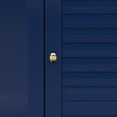 thumbnail image 5 of Teamson Home Glancy Freestanding Corner Floor Cabinet with Faux Louvered Door, Navy, 5 of 8