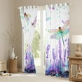 thumbnail image 3 of Homewish Floral Lavender Black Out Curtains for Kids Children Teens Girls,Flying Butterflies Curtains Pack of 2 (42x63 Each),Spring Garden Bedroom Curtains,Microfiber Bedroom Decor, 3 of 6