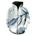 thumbnail image 1 of Sudadera con capucha y cremallera con estampado abstracto artístico para hombre, con estampado geométrico 3D colorido, de manga larga, estilo informal, estilo Harajuku, 1 of 6