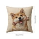 thumbnail image 3 of Funda de almohada decorativa de tela de pelusa corta con bordado de perro | Funda de cojín suave y acogedora para dormitorio, sala de estar o sofá, 3 of 6