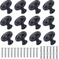 thumbnail image 1 of 12pcs Black Cabinet Knobs Black Round Kitchen Cabinet Knobs Matt Black Drawer Gift, 1 of 5