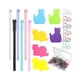 thumbnail image 4 of Juego de papelería con forma de gato, 30 clips, accesorios de escritorio, prácticos para escribir, 6 bolígrafos, 6 blocs de notas adhesivas para, 4 of 9