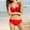 Red, variant on UTSJKR Halter Bikini Sets for Women Twist High Waisted Bikini Sexy Push Up Two Piece Swimsuits Sporty Two Piece Bathing Suits Army Green XL