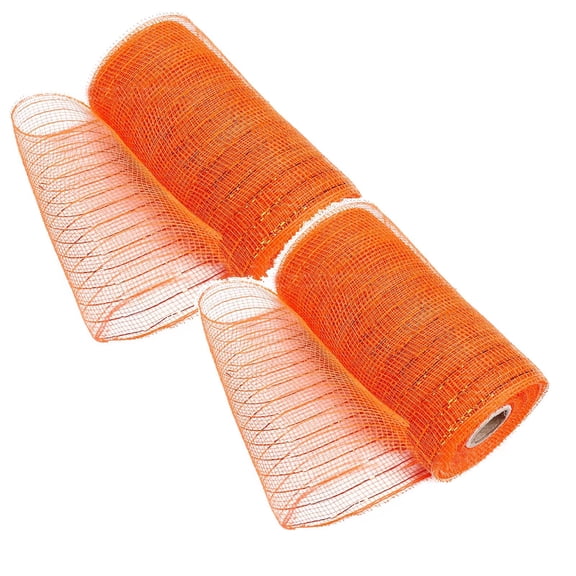 Poly Decorating Mesh Ribbon with Metallic Foil 15cm x 10 Yard Each Roll for Wreaths,Swags Bows Wrapping and Decorating Projects