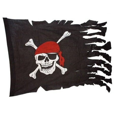 - Jolly Roger Tattered Pirate Ship Battle Flag Skull and Crossbones Halloween Prop