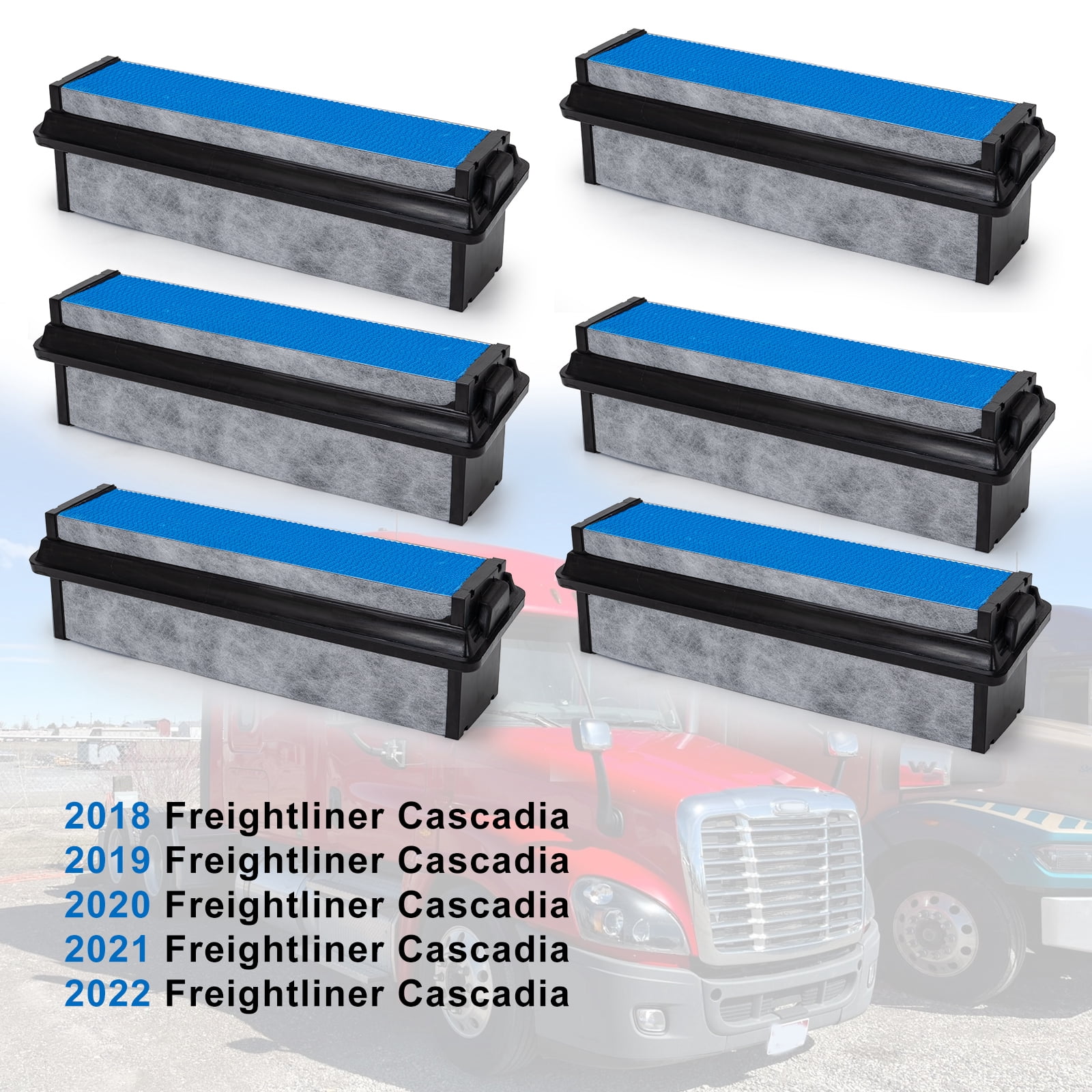 6 PCS Engine Air Filters for 2018-2022 Freightliner Cascadia 03-42776-010 US