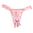 thumbnail image 1 of Ropa interior femenina de encaje con entrepierna abierta y cintura baja - Tanga Pearl Massage - Talla única, 1 of 3