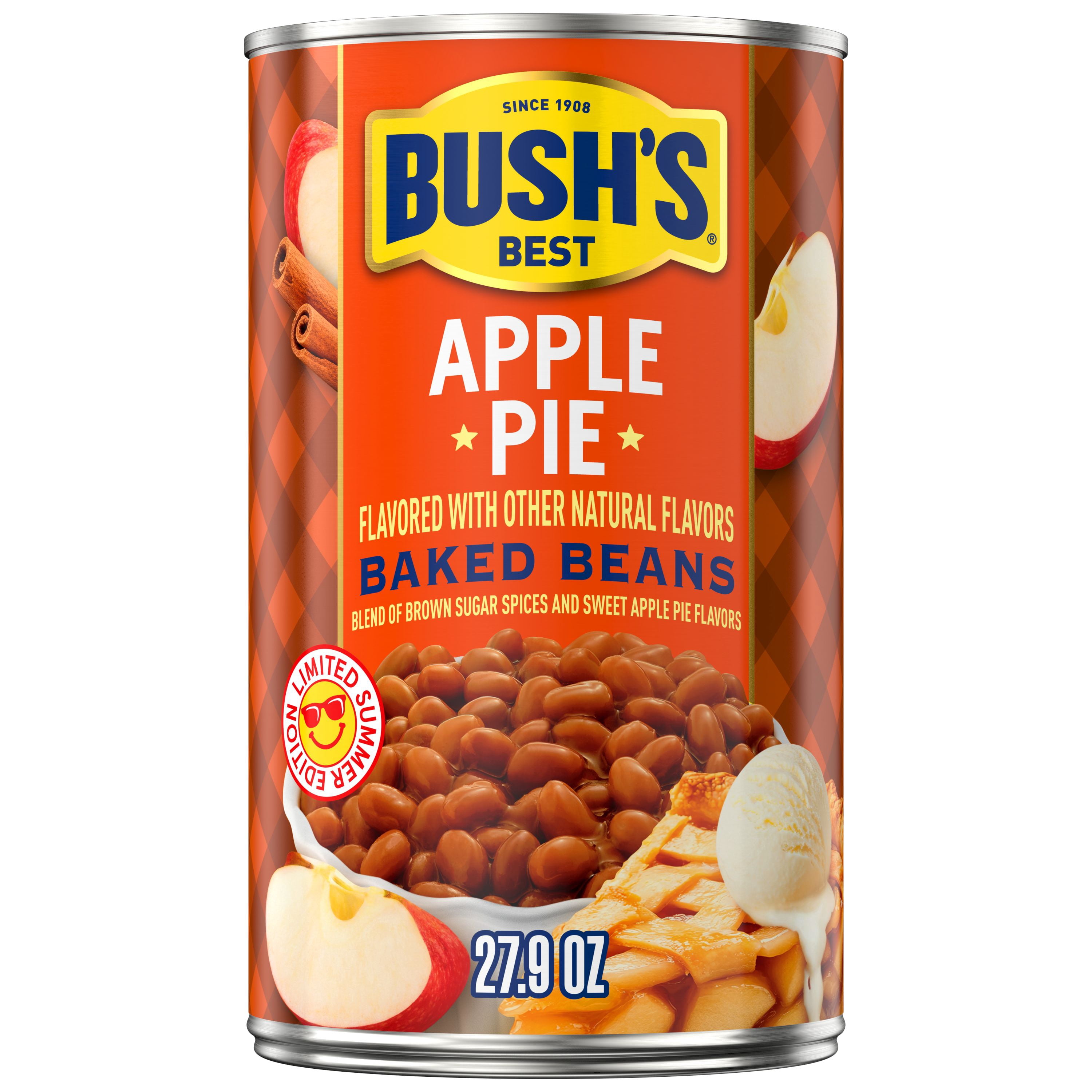 Bush's Apple Pie Flavored Baked Beans, Limited Summer Edition Canned Beans, 27.9 oz Can