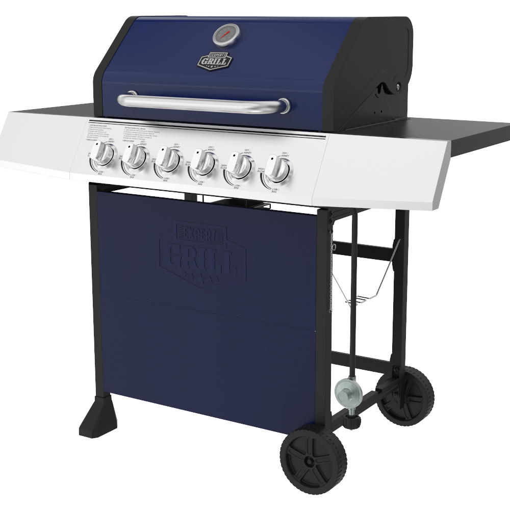 Expert Grill 6 Burner Propane Gas Grill in Blue - image 3 of 16