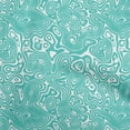 thumbnail image 1 of oneOone Tissu Polyester Spandex Bleu Turquoise Tissu de Robe en Moire Tissu Imprimé au Mètre 56 Pouces de Large, 1 of 4