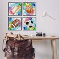 thumbnail image 2 of Stupell Industries Rainbow Splatter Baseball Sports & Sports Teams Painting Black Framed Art Print Wall Art, 17 x 17, Set of 4, 2 of 8
