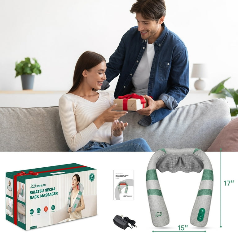 Snailax Cordless Shiatsu Neck and Shoulder Massager with