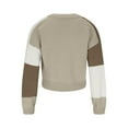 thumbnail image 3 of BiZtdJrK Cropped Cardigan for Women Color Block Long Sleeve Open Front Sweater Cardigans Fashion Knit Sweaters Outwear Brown XXXL, 3 of 5