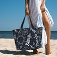 thumbnail image 5 of Large Beach Bags Water-resistant Sandproof - Anchor and Lighthouse Cute Beach Tote Bags for Women with Zipper, 5 of 6