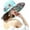 Lake Blue, variant on Womens Summer Sun Hat Super Wide Brim Floral Beach Bucket Caps Reversible Foldable UV Protection Lady Hat Travel