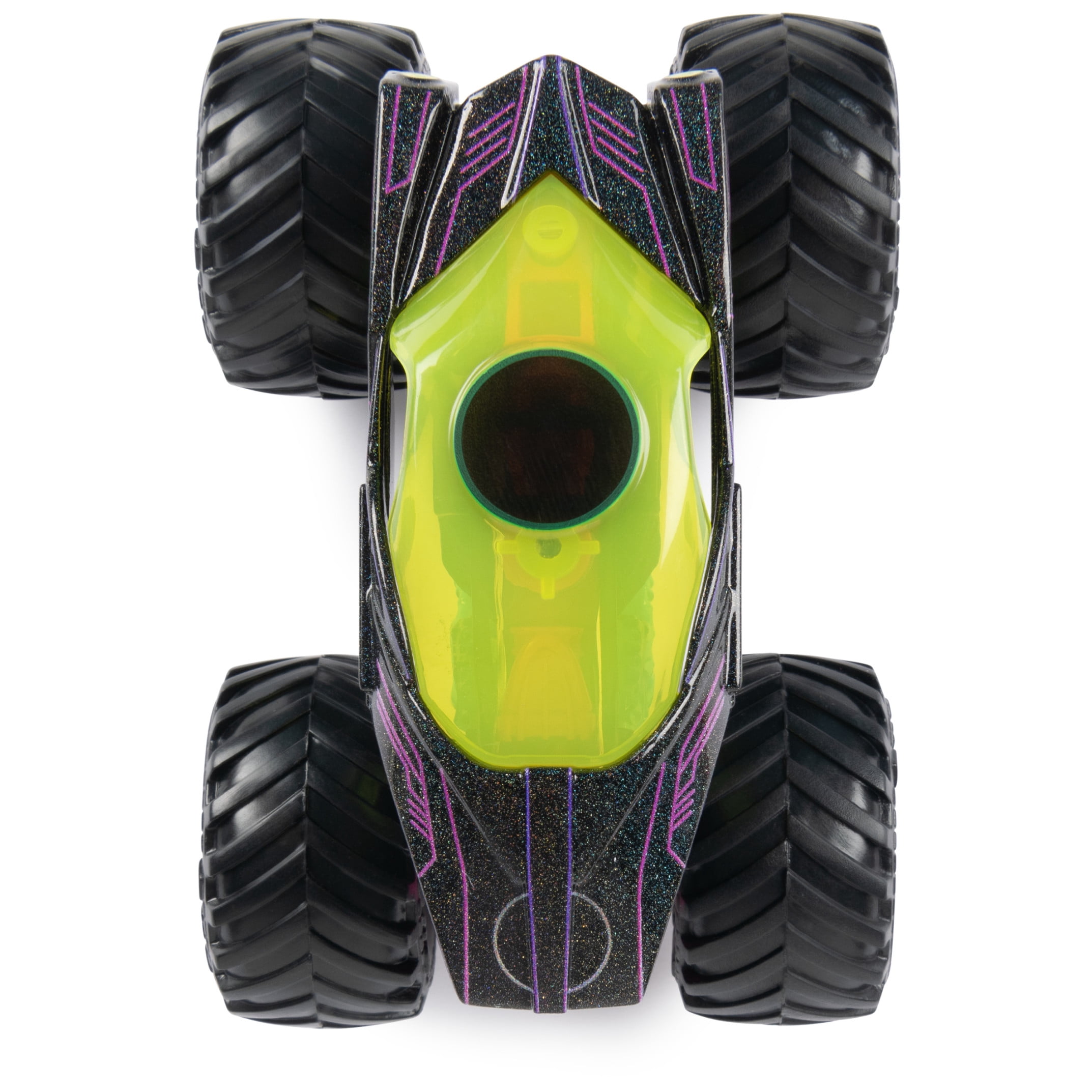 Monster Jam, 2-Pack Neon 1:64 Nitro Monster Trucks, Alien Invasion Vs. Megalodon