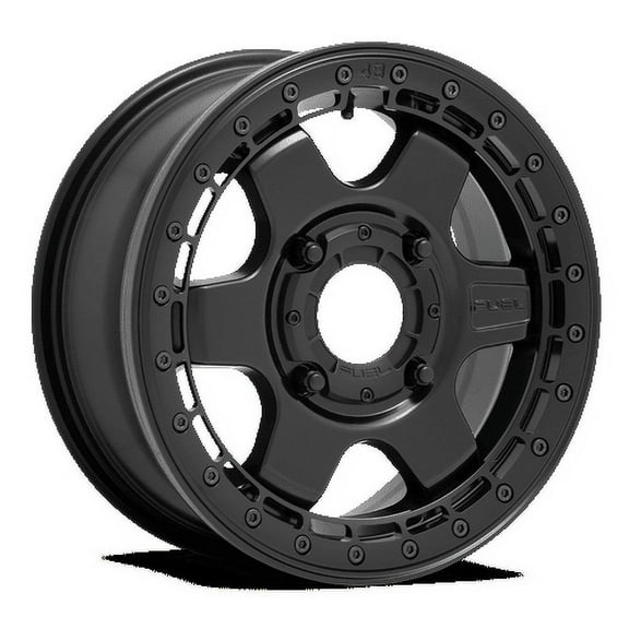 Fuel UTV Aluminum Rim D922 BLOCK BL - OFF ROAD ONLY 15X6in Matte Black with Black Ring Finish, D9221560A550
