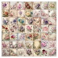 thumbnail image 2 of Set de pegatinas vintage con forma de flor, 62 unidades, para álbumes de recortes, resistentes al ag, 2 of 2