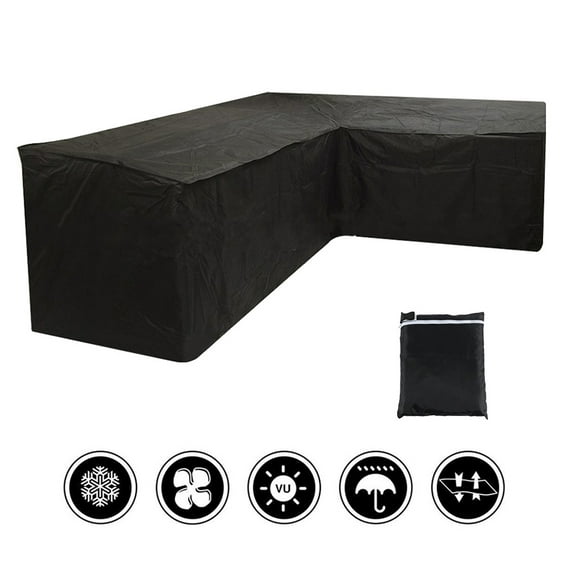 Harupink L-shaped Outdoor Waterproof Furniture Cover Garden Patio Sofa Protective Cover Dust Covers
