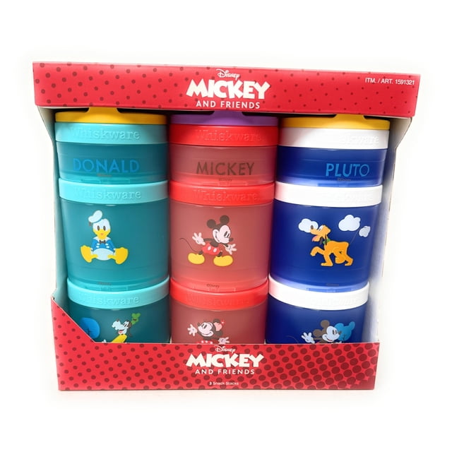 Recipientes para aperitivos Whiskware Mickey and Friends, paquete de 3 para niños