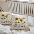 thumbnail image 5 of You Are My Sunshine Outdoor Pillow Covers Pack of 2 Sunflower Flower Bee Farm Waterproof Throw Pillow Covers Decorative Cushion Cases for Patio Garden Tent Balcony Couch 16x16 inch, 5 of 8