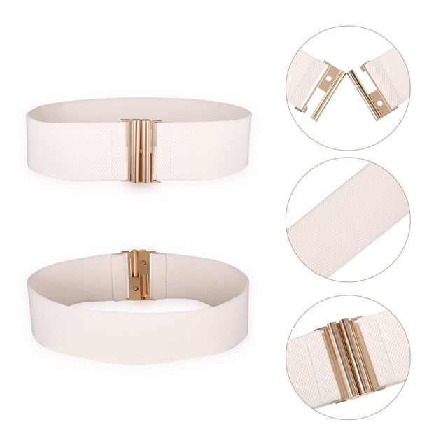 Guardurnaity Cinturón de vestir de tamaño ajustable con correa elástica para hombres cinturón de corsé cinturón de cintura Cinturones Beige