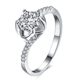 thumbnail image 3 of HeartsAndYou 1.8ct Round Moissanite Unique Swirl Solitaire Engagement Ring for Women 18k White Gold over Silver, 3 of 7