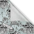 thumbnail image 6 of Ambesonne Shabby Flora Valance & Curtain, Pond Water Flowers, 55"x45", Pale Blue White Black, 6 of 6
