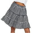 thumbnail image 1 of IROINNID Women's Skirt Casual Fashion Plaid Skirt High Waist Loose A-Line Temperamental Sweet Skirt Mid Comfort Waist Mid Print Skirt, 1 of 4