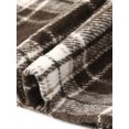 thumbnail image 5 of Agnes Orinda Women's Plus Size Halloween Outfits Plaid Flannel Shacket Contrast Corduroy Collar Button Down Long Sleeve Casual Jacket with Pocket 3X Brown, 5 of 6