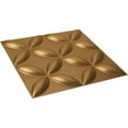 thumbnail image 6 of Ekena Millwork 19 5/8"W x 19 5/8"H Wallflower EnduraWall Decorative 3D Wall Panel, Bright Coat Gold (Covers 2.67 Sq. Ft.), 6 of 6