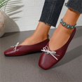 thumbnail image 5 of Willtoo Women Cute Ballet Flats with Bowtie Square Toe Comfortable Slip On Casual Office Work Flats Lightweight Fashion Dress Shoes, 5 of 5
