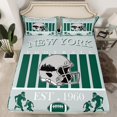 thumbnail image 2 of Homewish New York City Twin Sheet Sets,Ball Sport Sport Twin Fitted Sheet,Gray Rugby Helmet 03 For Boys,Super Cozy Room Decor,3-Piece, 2 of 7