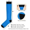 thumbnail image 3 of joogoo Deep Sky Blue Socks Women Men Knee High Sock, 3 of 8