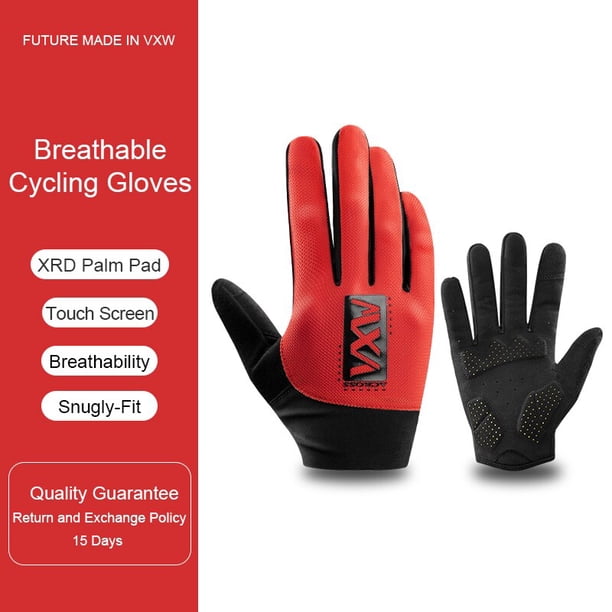 VXW Dedos completos Mujeres y hombres Dar un paseo en bicicleta Guante Pantalla táctil Verano MTB - BMX Bicicletas deportivos montaña carreras de carretera Transpirable, transpirable Fivean Guantes deportivos