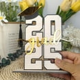 thumbnail image 4 of 2025 Graduation Season Wooden Tabletop,Holiday Decorative Ornament of 2025 Congrats Grad Wooden Table Graduation Table Centerpieces for 2025 Graduation Decorations,Gifts for Grads Party Beige, 4 of 8