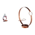thumbnail image 1 of Estatua de resina,Figura ornamental de resina con estatua de un pensador sentado,Soporte para botellas de vino,Soporte para botellas de vino,estante de hierro,Regalo de bar de, 1 of 8